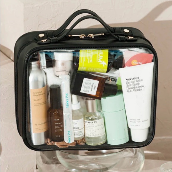 NWT Calpak Large Clear Cosmetic Case - Black - Picture 5 of 8